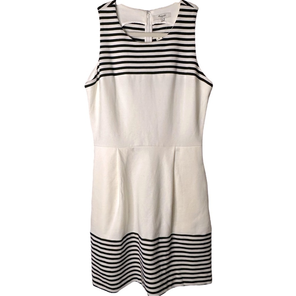 Madewell‎ Verse Striped Dress C3446 Fit Flare Nautical Sailor Preppy NWT Small